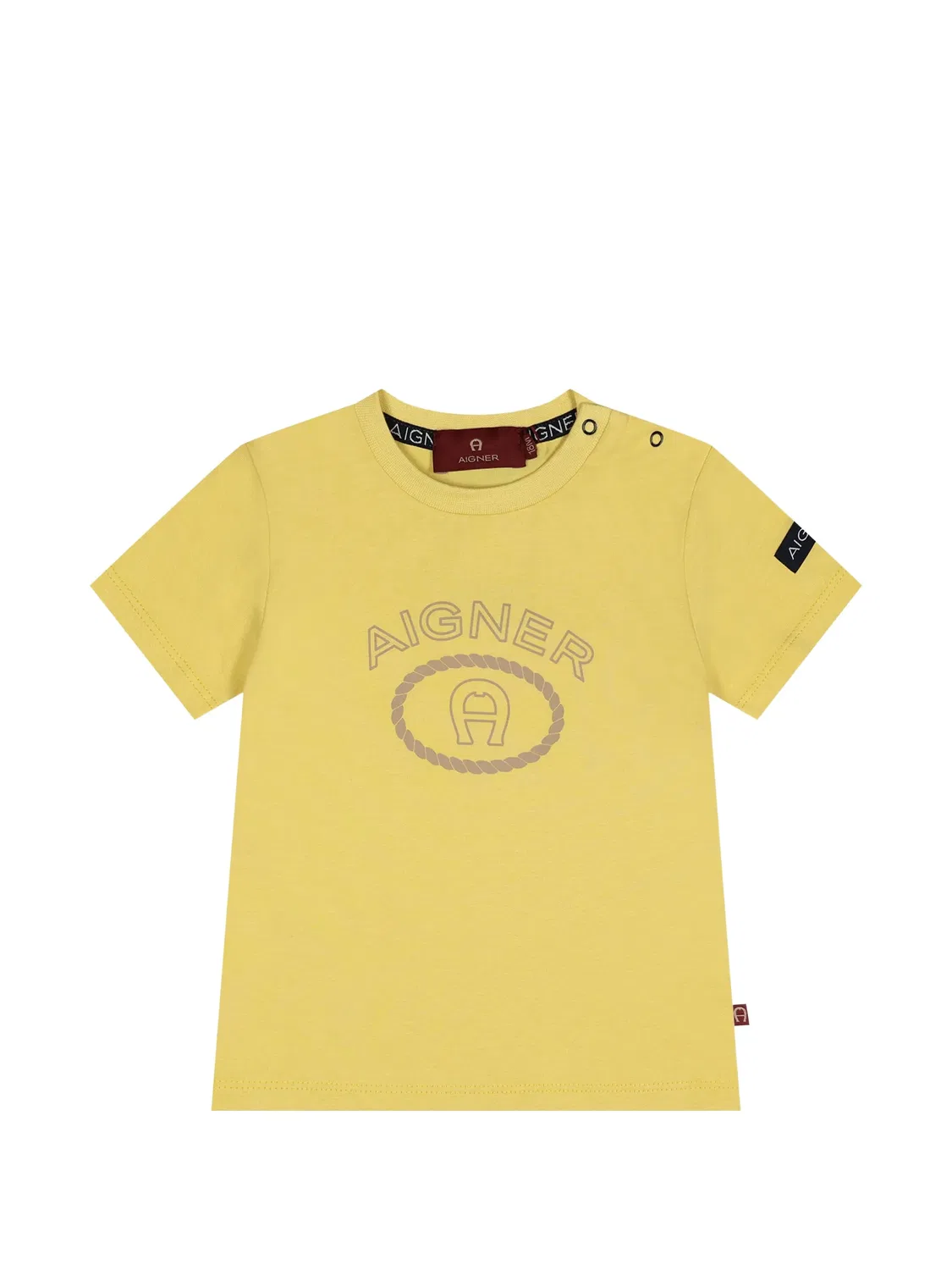 Футболка на кнопках с логотипом Aigner Kids, желтый