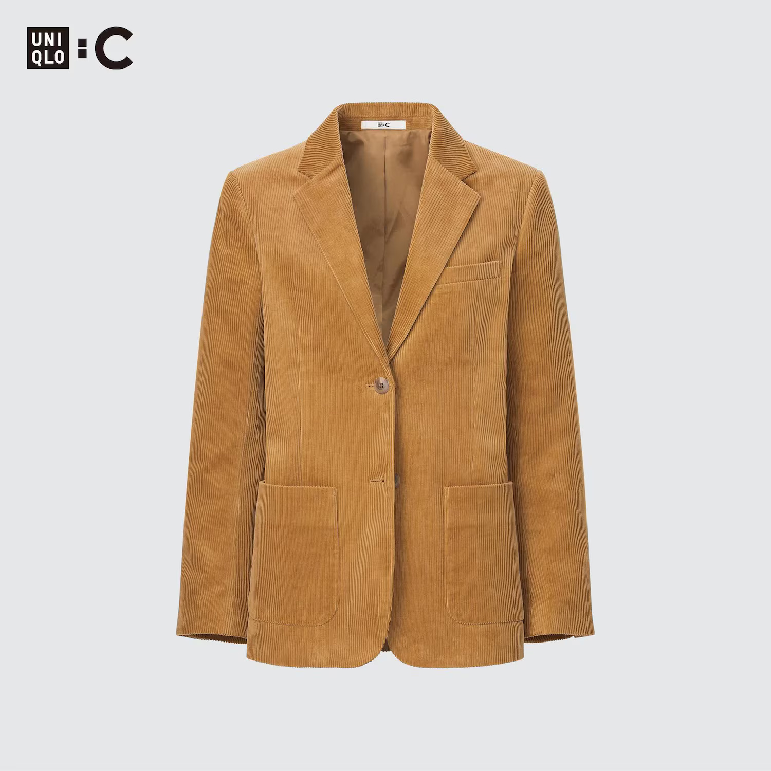 

Вельветовый пиджак Uniqlo женский, 34 коричневый