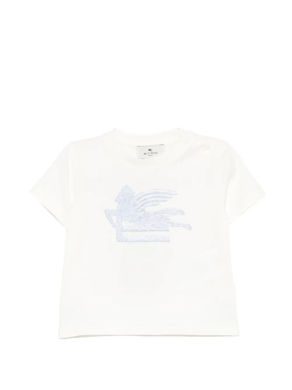 Футболка с вышивкой Пегаса Etro Kids, бежевый