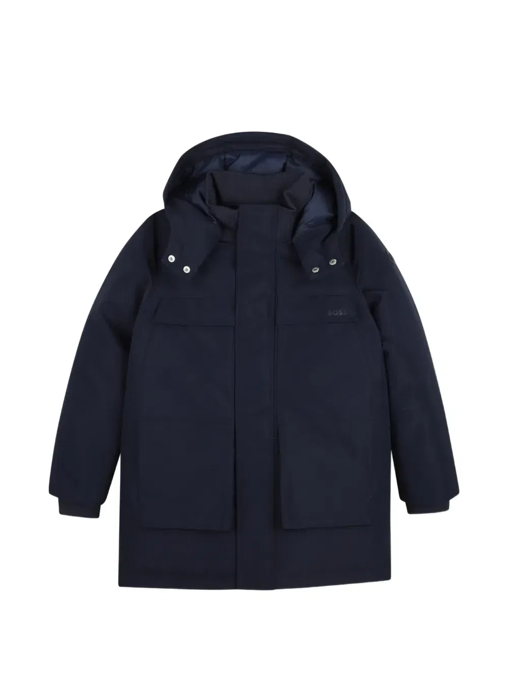 Парка с капюшоном и карманами Boss Kidswear, синий