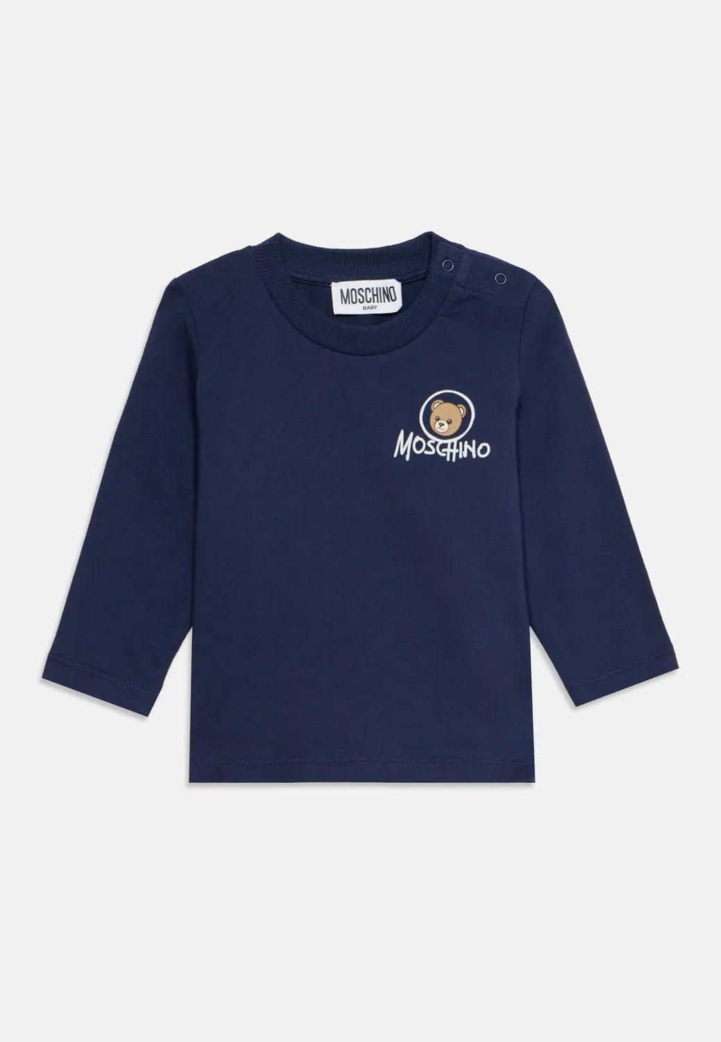 Унисекс - футболка с длинными рукавами Moschino, Blu Navy