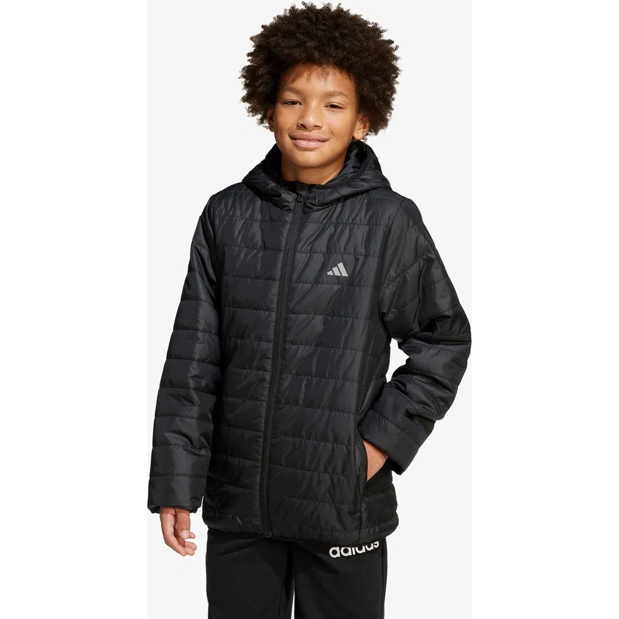 Детская куртка с капюшоном и утеплителем Essentials Light Padded adidas, Черный