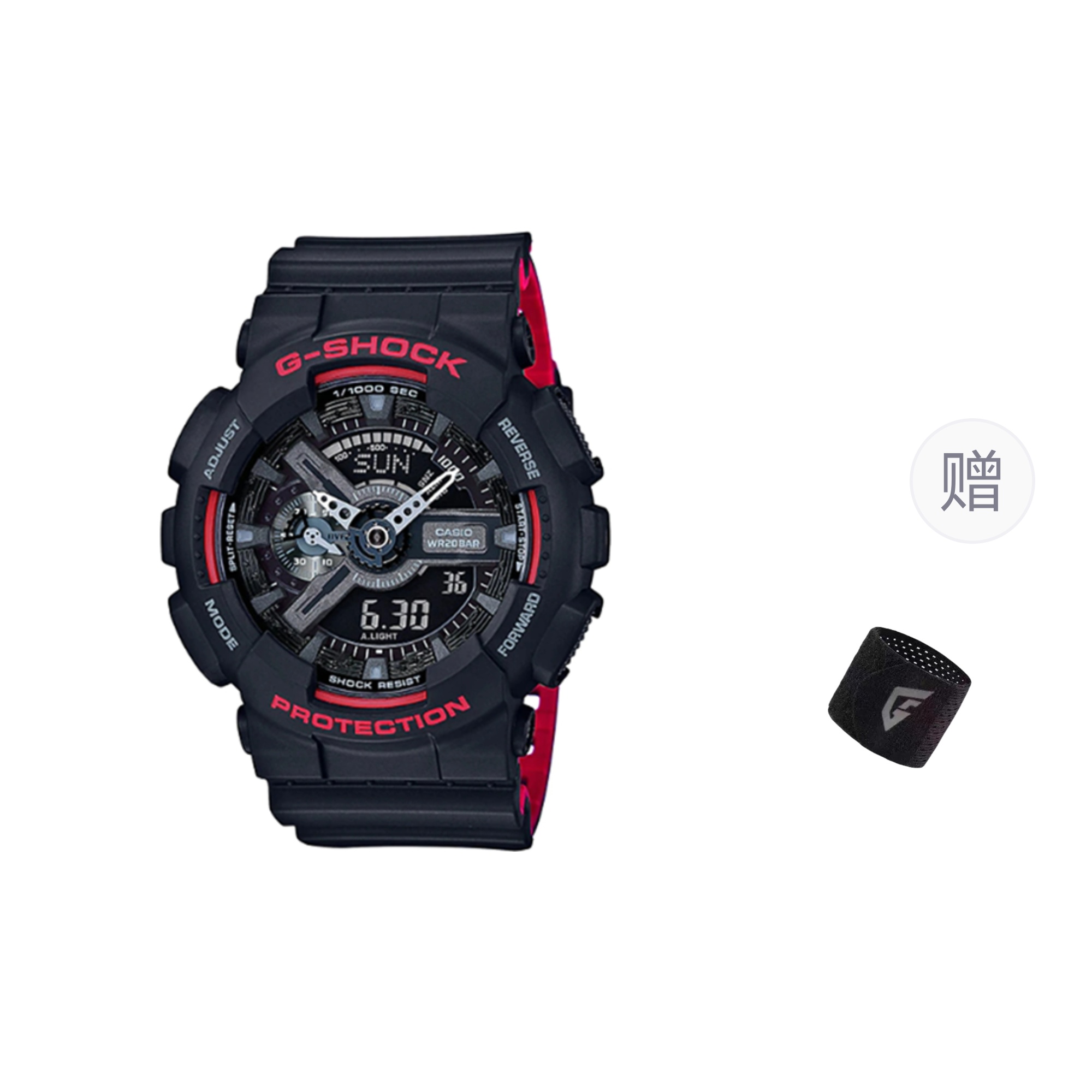 

CASIO Часы Men Black Watch, Black Red