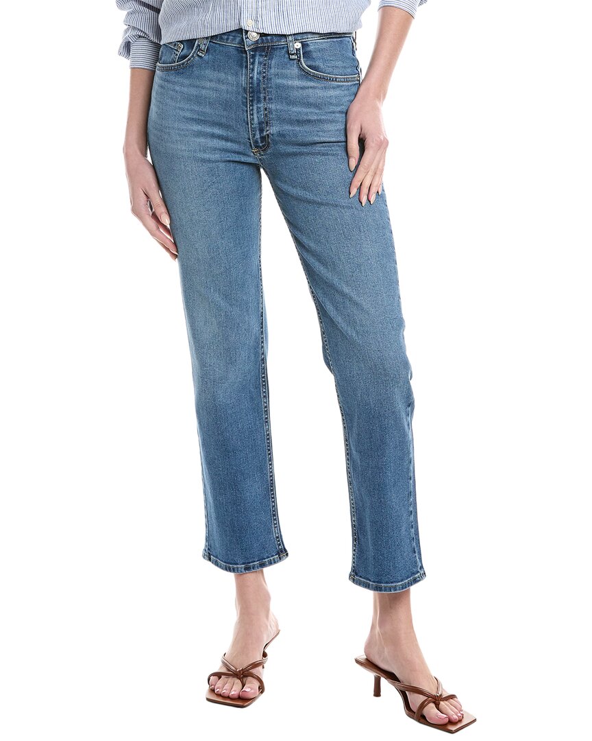 

Rag & bone Hattie Mid-Rise Ankle Visalia Прямые джинсы, синий