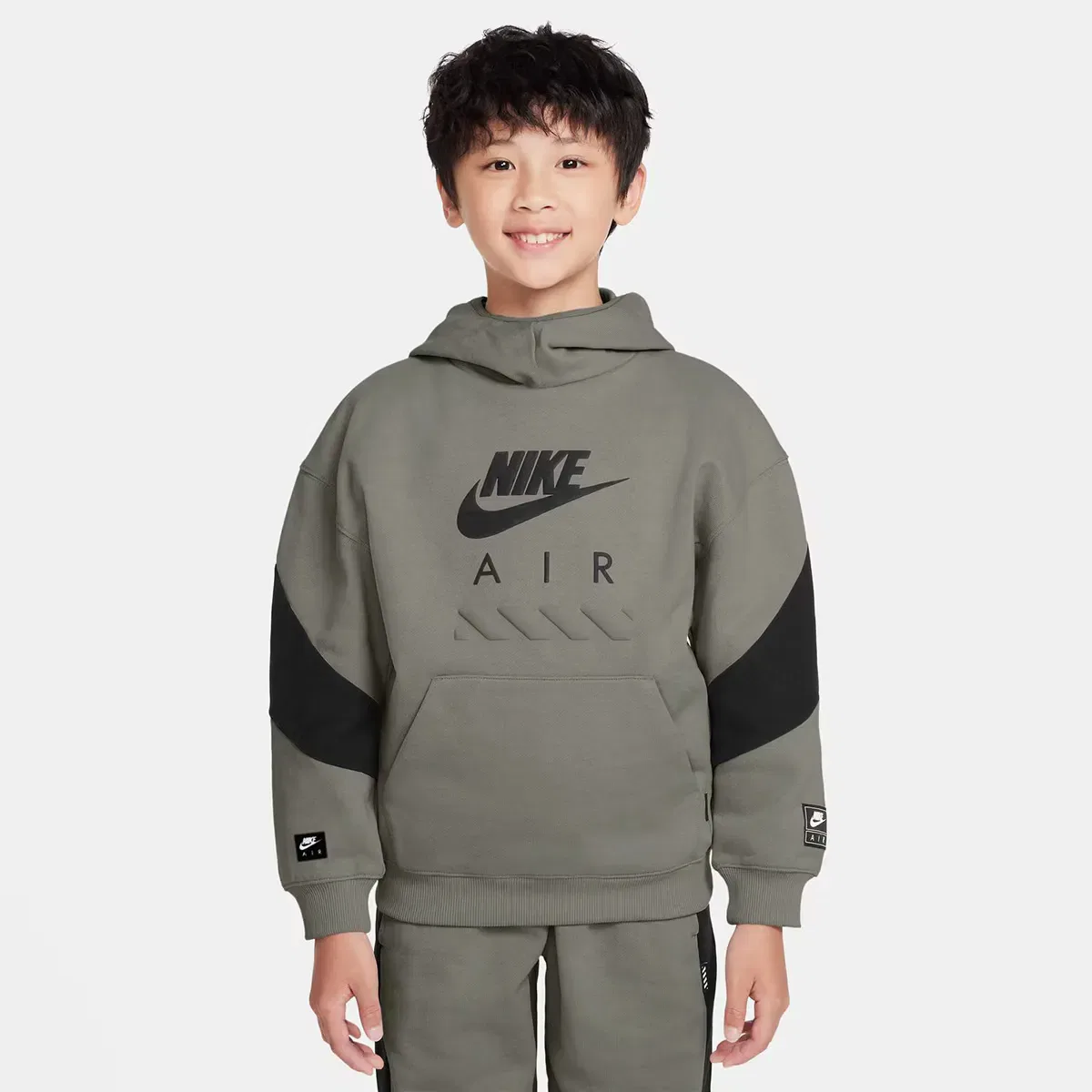 Детская худи Nike, Серо-зеленый