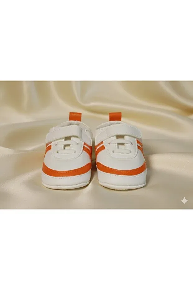 Детские туфли для новорожденных с полосками Bebluxbaby, Orange — фото 4