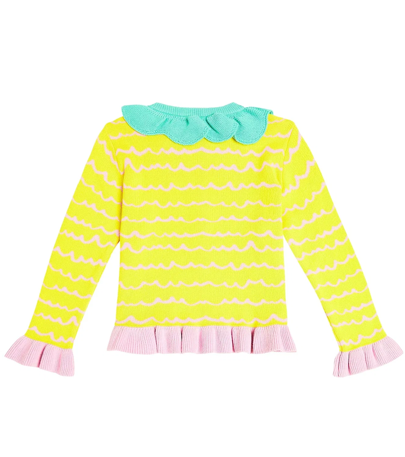 Кардиган хлопковый Stella Mccartney Kids, желтый — фото 4
