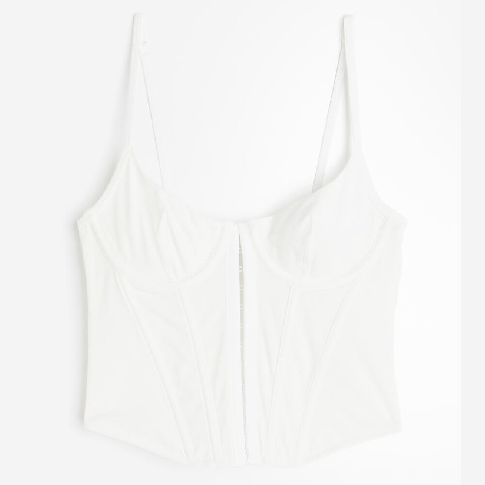 

Топ H&M Unpadded Cotton, белый