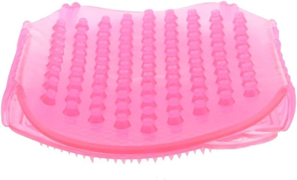 Массажная щетка для тела Silicone, 15x47 см, Розовый Unbekannt — фото 2