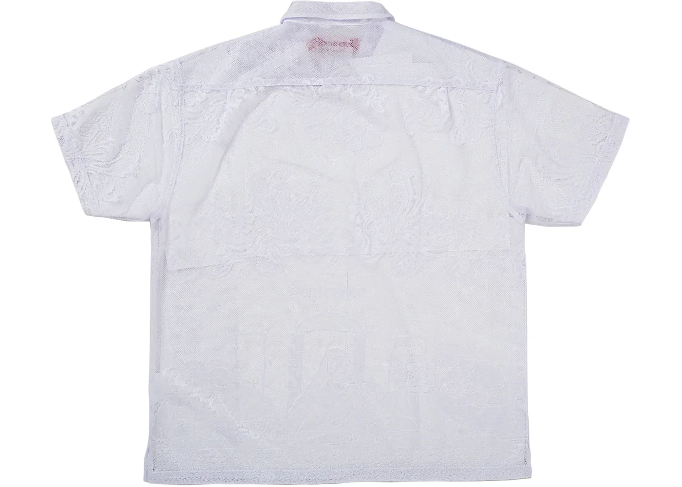Мужская рубашка с кружевным принтом Supreme Last Supper Lace S/S Shirt, White — фото 2