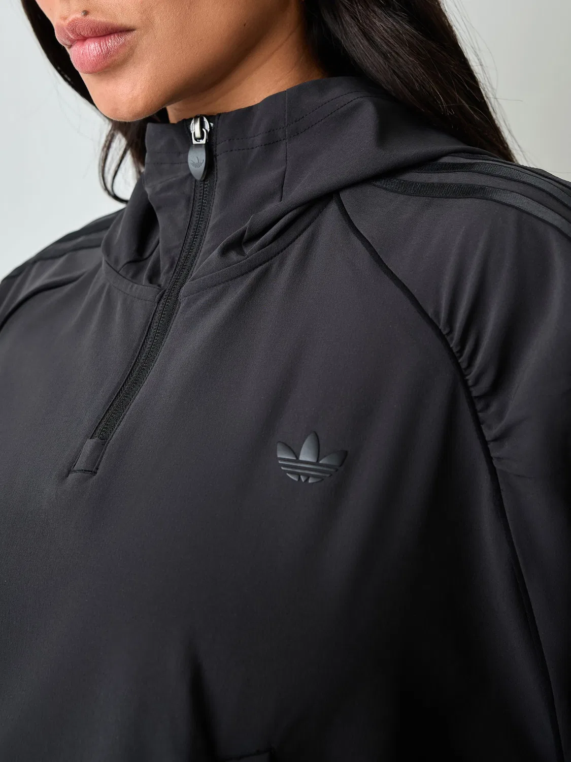 Черная спортивная куртка на молнии adidas Originals — фото 4