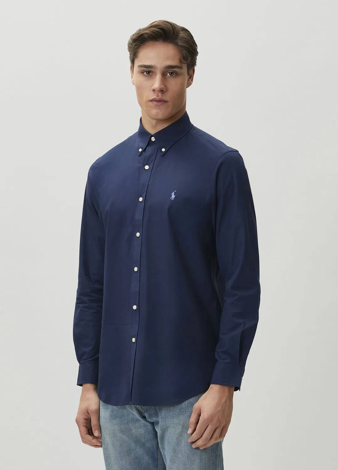 Рубашка Custom Fit Polo Ralph Lauren, navy — фото 4