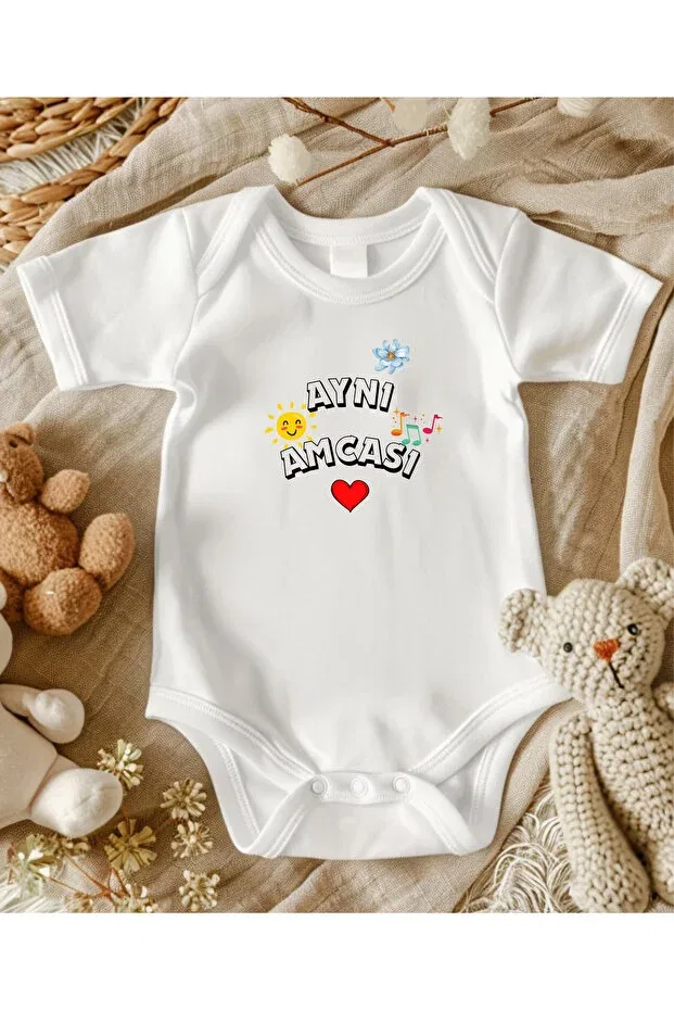 Детское боди для новорожденных с принтом Uncle Lupi, Acacia Yellow
