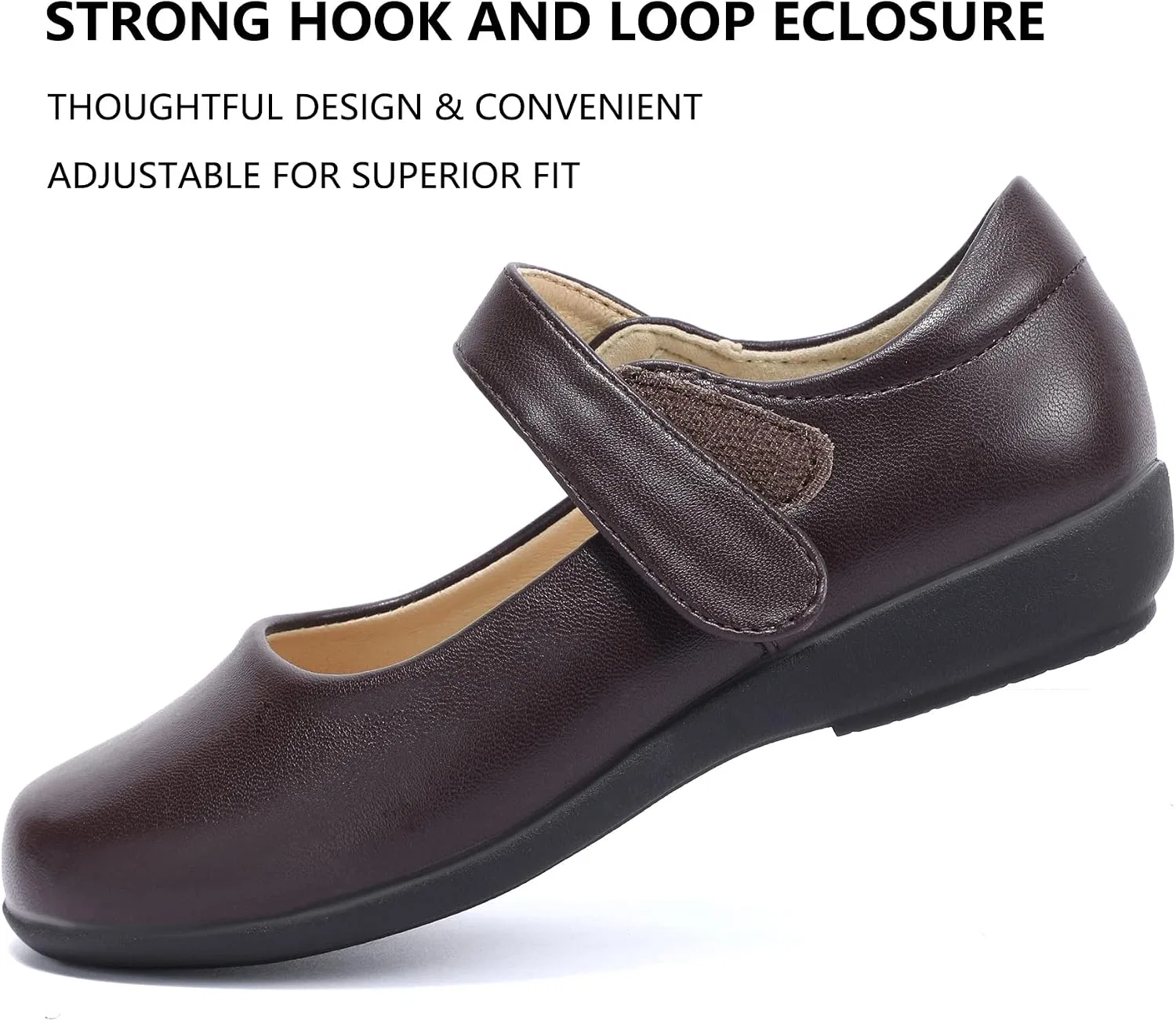 Детские туфли Мэри Джейн для девочек PANDANINJIA, Brown — фото 3