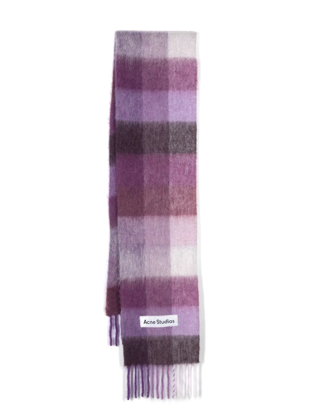 

Шарф в клетку Acne Studios, фиолетовый