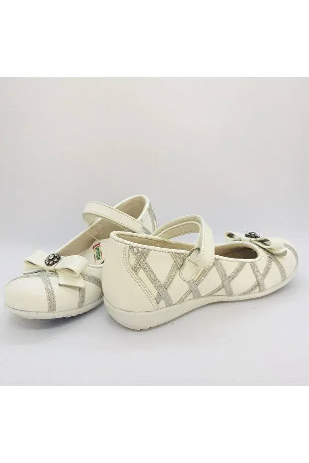Детские балетки для девочек кожаные Ortopedia, White Patent Leather — фото 4