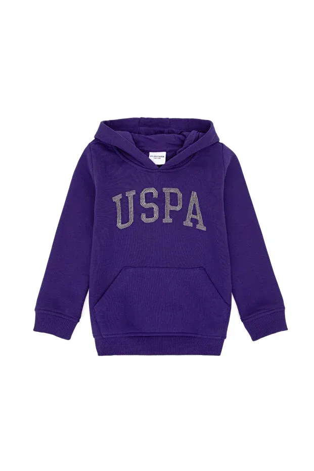 Детское худи для девочек с капюшоном U.S. Polo Assn., Purple