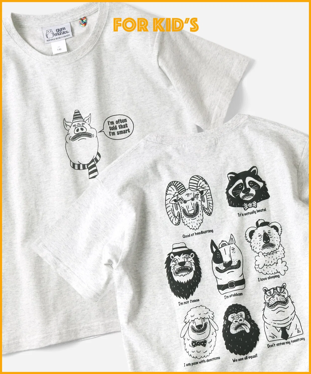 Детская футболка с длинным рукавомMy habits TEE gym master, Ash Grey