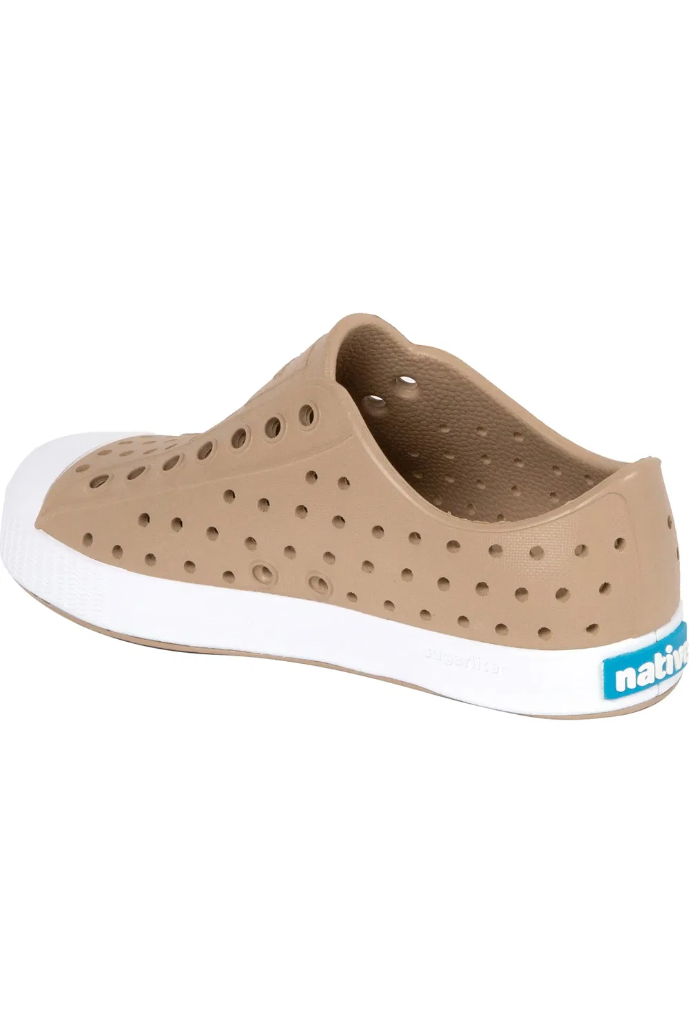 Кеды детские водонепроницаемые Jefferson Slip-On Native Shoes, бежевый/белый — фото 2