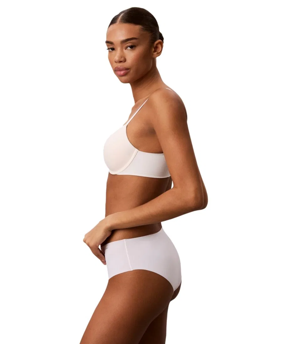 Трусы-слипы женские бесшовные из микрофибры с высокой посадкой Calvin Klein, Classic White — фото 4