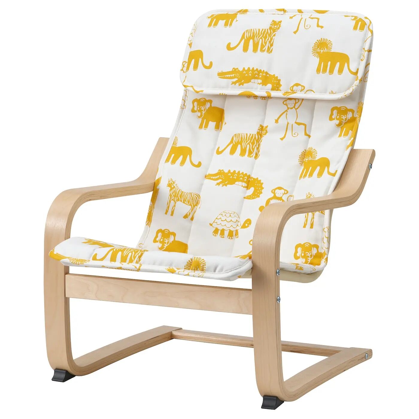 

Детское кресло POÄNG IKEA, береза, Skogbo рисунок животных