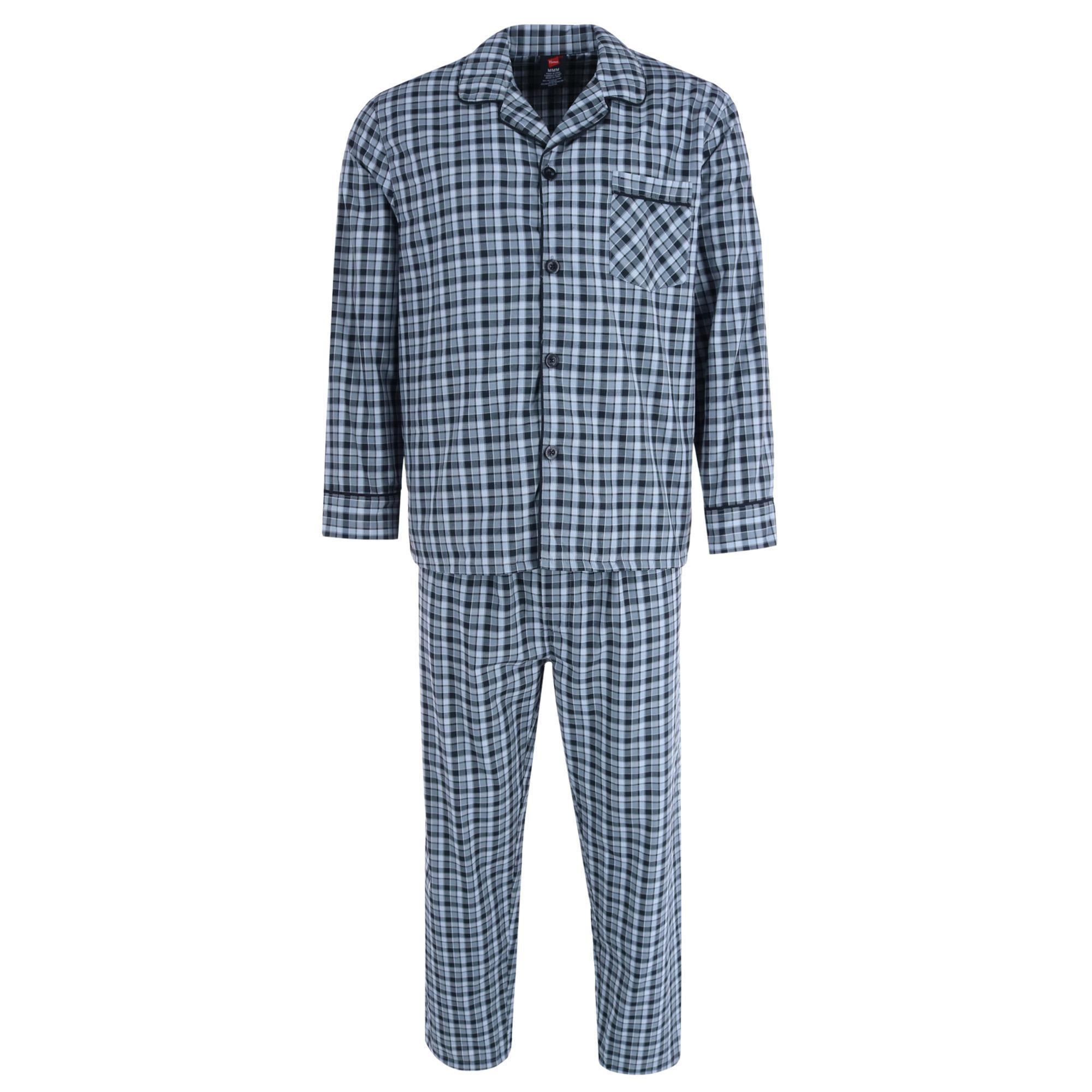 

Мужской пижамный комплект из сукна с длинными рукавами Hanes, серый