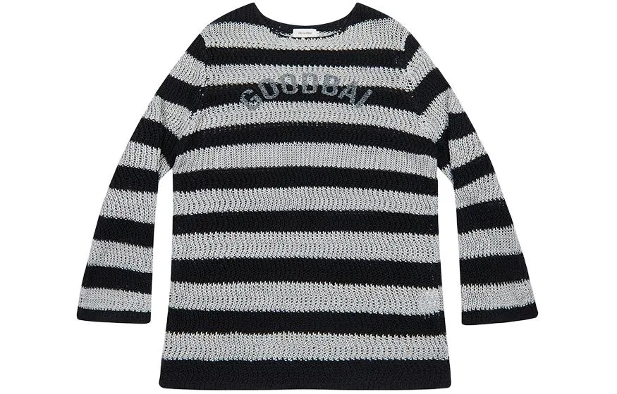 Детский джемпер с круглым вырезом, свободного кроя SS24 Knitwear, GOOD BAI, Black