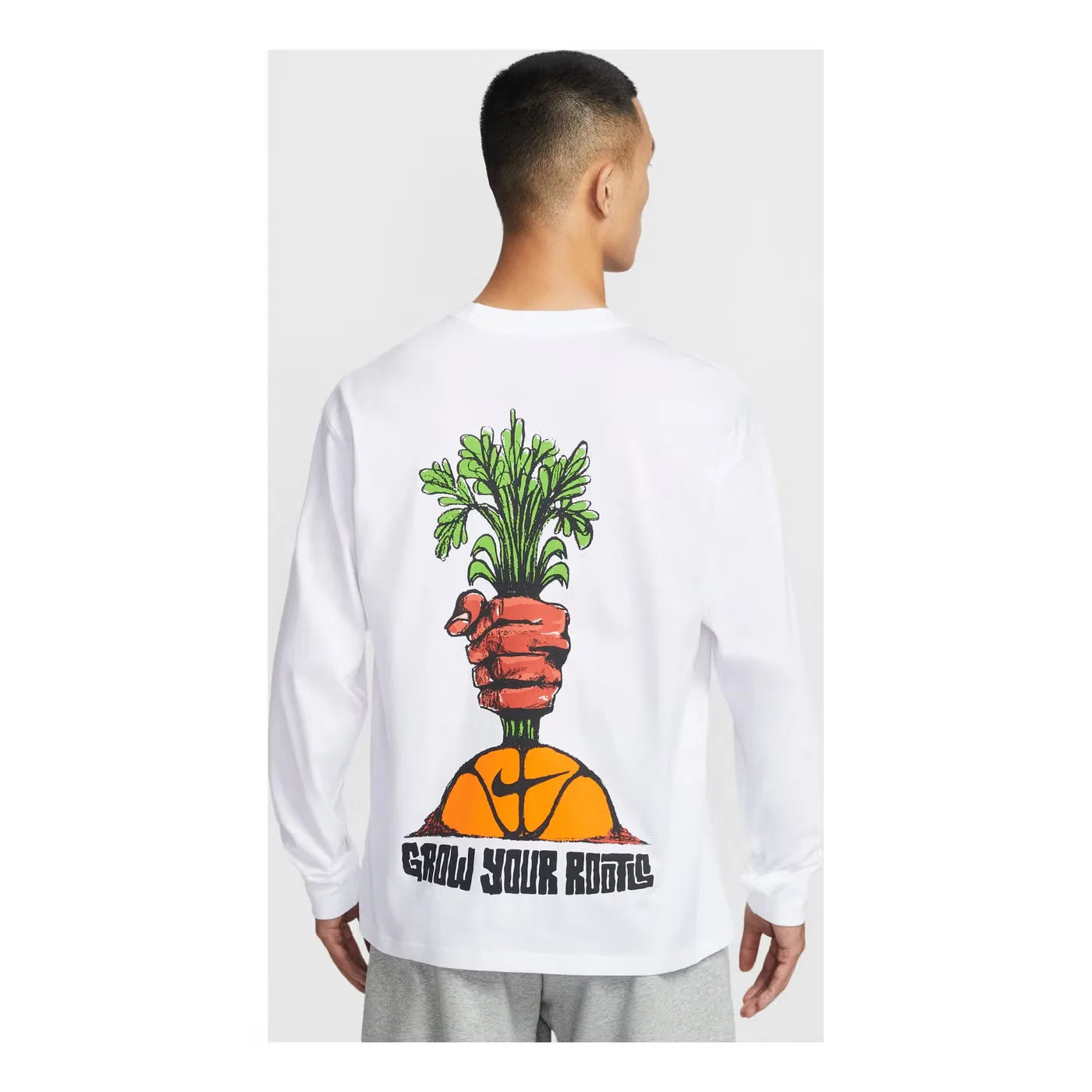 Лонгслив с принтом Grow Your Roots Nike, белый