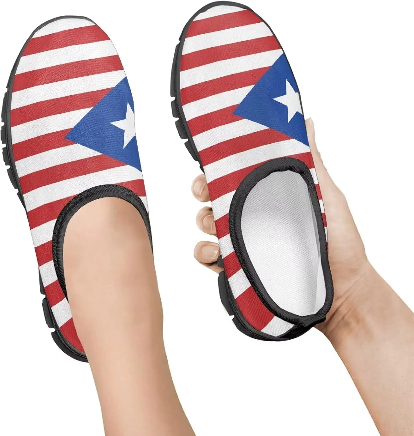 Детские кроссовки для мальчиков с принтом Quxjehoe, Puerto Rico Flag Print — фото 2