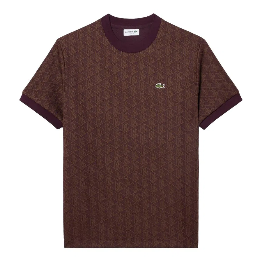 Футболка LACOSTE коричневого цвета