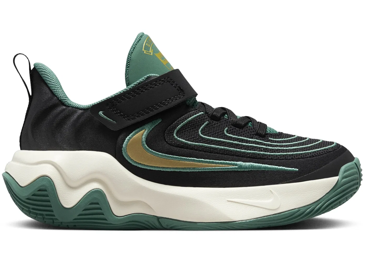 Детские кроссовки для мальчиков с подошвой Nike Giannis Immortality 4 Nike, Black Bicoastal Pale Ivory Metallic Gold