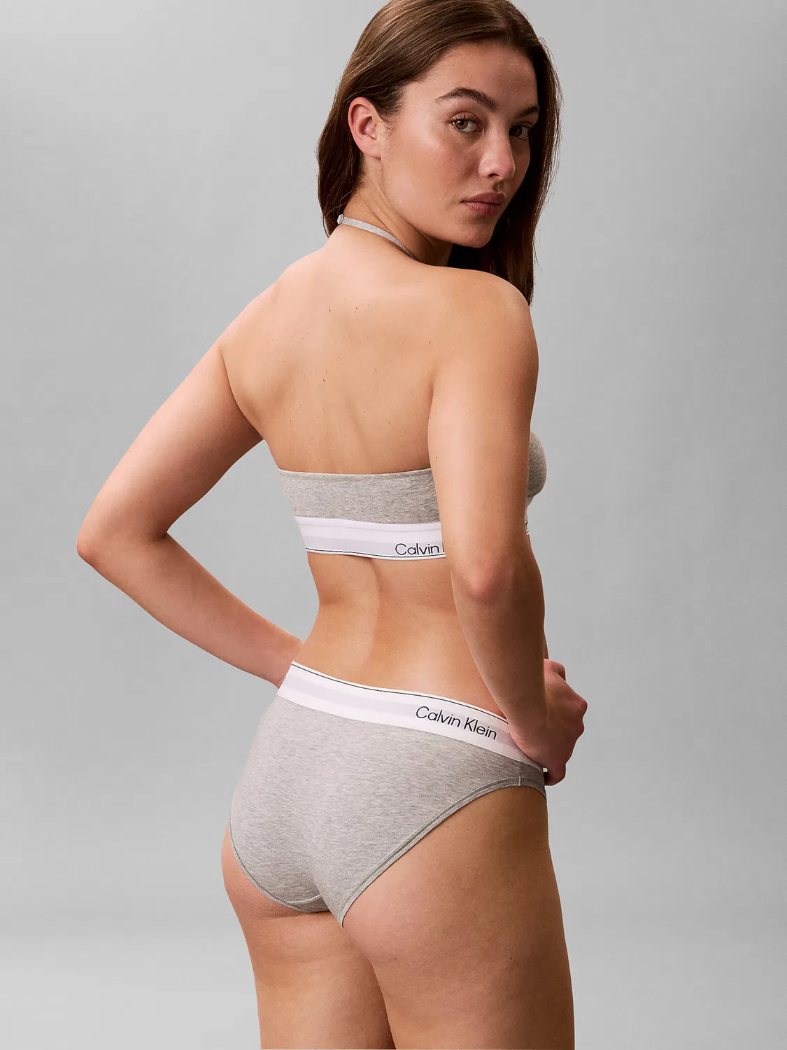 Бюстгальтер-бралетт Calvin Klein, цвет пятнистый серый — фото 4