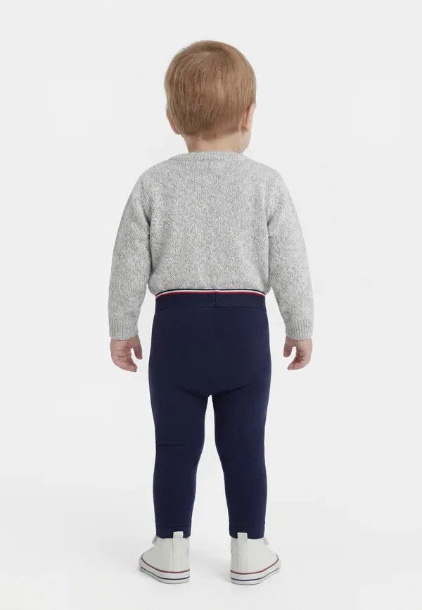 Леггинсы из хлопка с эластаном Global Stripe Unisex Tommy Hilfiger Dark Night темно-синий — фото 2