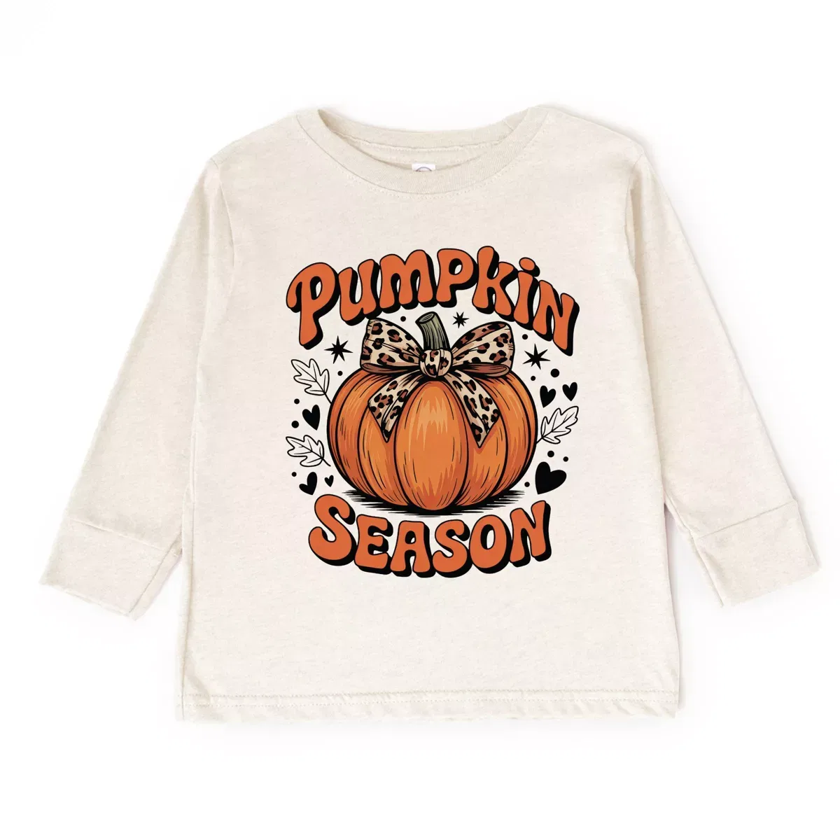 Детское лонгслив с принтом Coquette Pumpkin Season Leopard The Juniper Shop, Seafoam