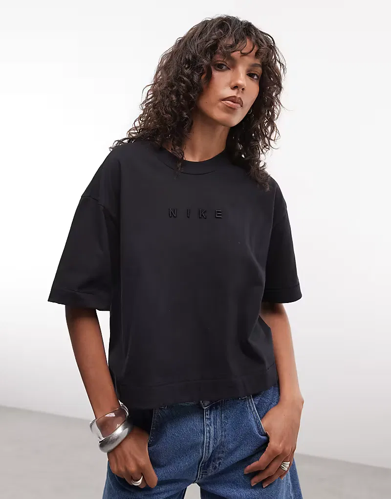 Футболка Nike Luxe свободного кроя, черный