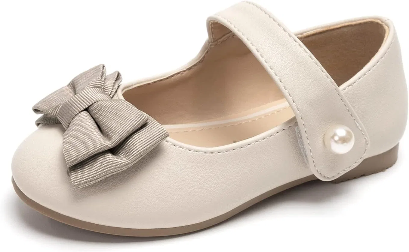 Детские туфли Мэри Джейн для девочек FUNKYMONKEY, Nude Bowknot