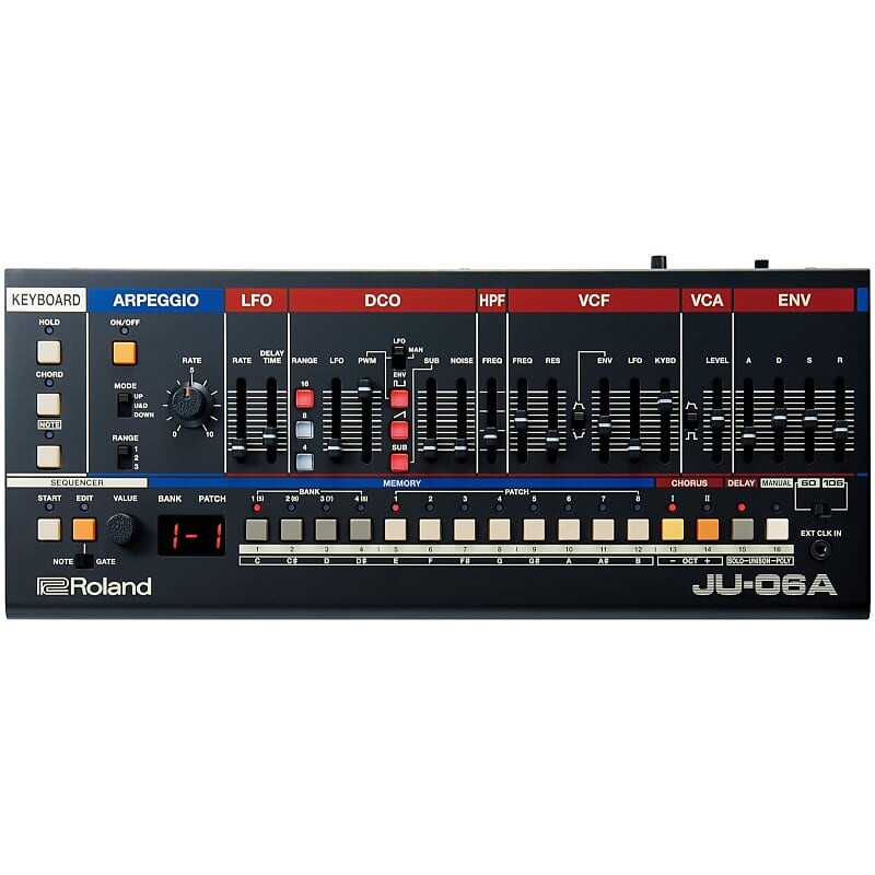 

Синтезатор серии Roland JU-06A Boutique Boutique Series JU-06A Synthesizer Module with K-25m Keyboard