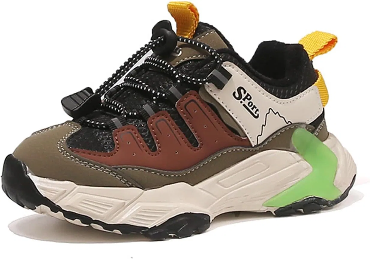 Детские кроссовки для девочек с принтом Mesh Breathable Sports Sneakers, Brown — фото 4