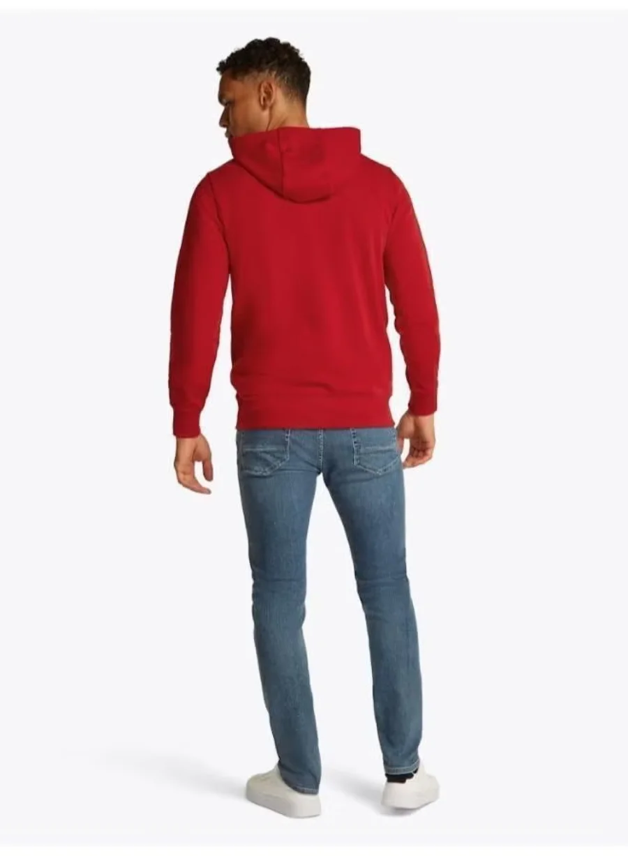 Худи Tommy Hilfiger Flag Embroidery, красный — фото 4