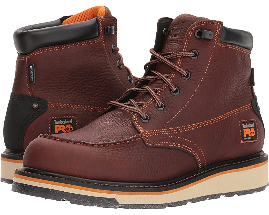 

Ботинки Gridworks 6" Moc Soft Toe Waterproof Timberland PRO, владелец ранчо браун темпест