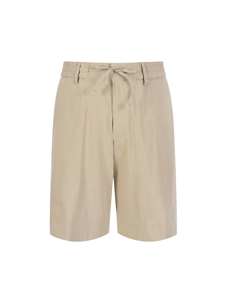 Шорты из льна, Washable Linen BOSS, Beige — фото 2