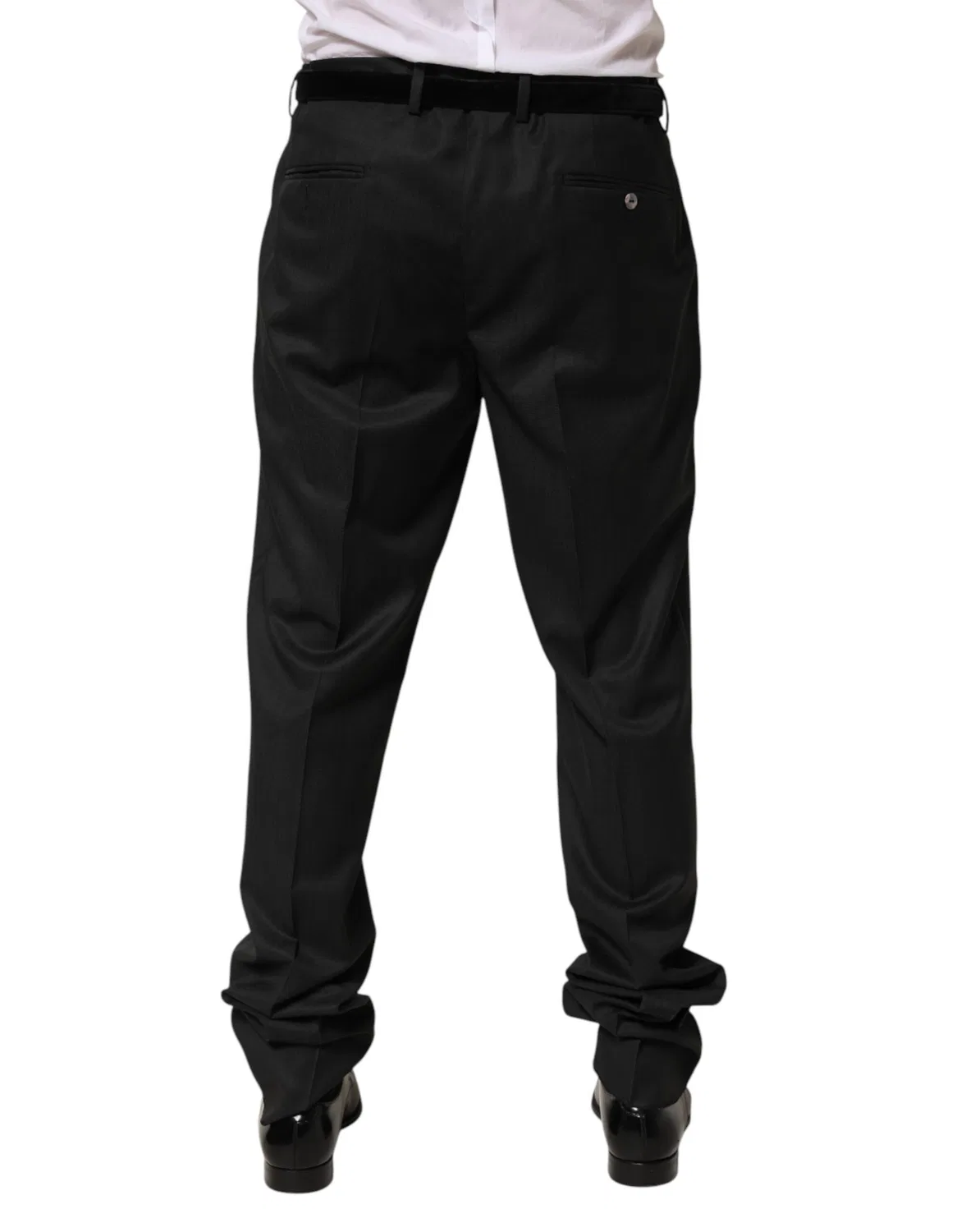 Мужские классические брюки с логотипом Dress Pants Dolce & Gabbana, Black — фото 4