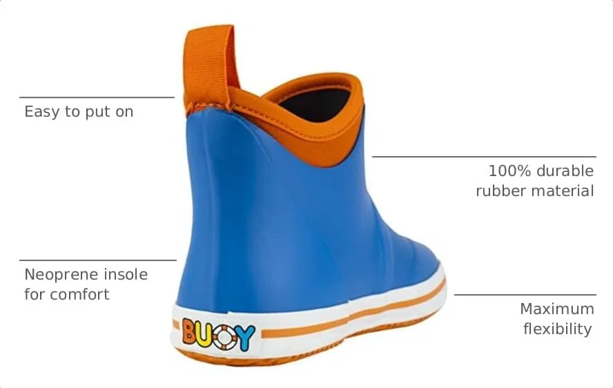 Детские резиновые сапоги для мальчиков и девочек Buoy Boots, Blue — фото 3