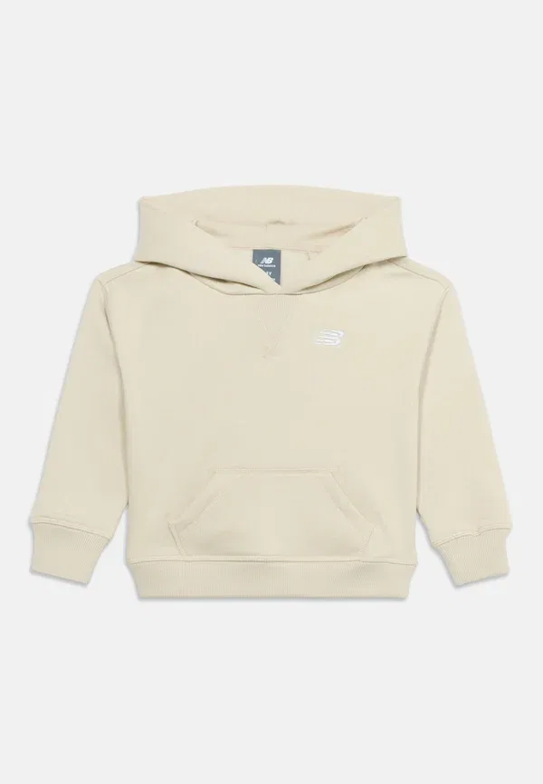 Худи хлопковое Small logo hoodie New Balance, Beige, бежевый — фото 3