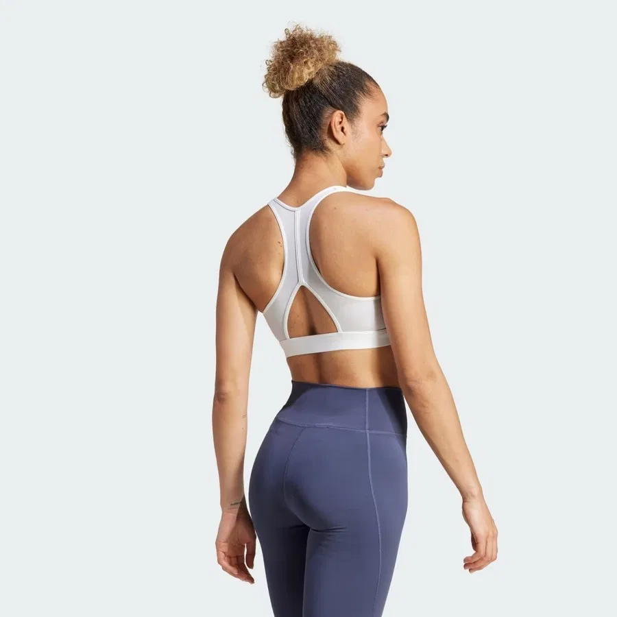 Спортивный бюстгальтер Powerreact Bralette adidas, Белый — фото 2