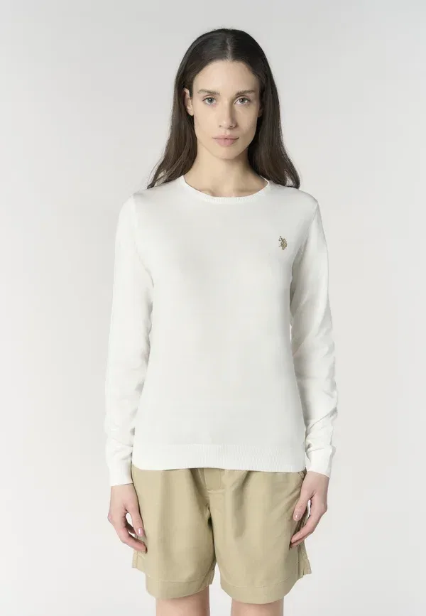 Джемпер хлопковый Jumper U.S. Polo Assn., Bianco, белый