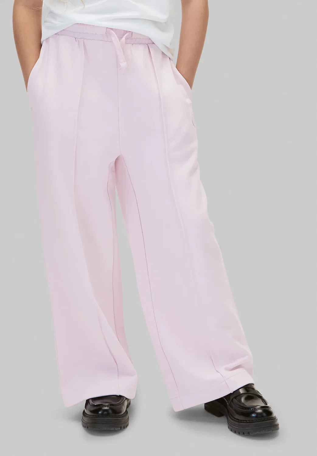Детские спортивные брюки с широкими штанинами и складками Calvin Klein Jeans, Orchid Ice — фото 2