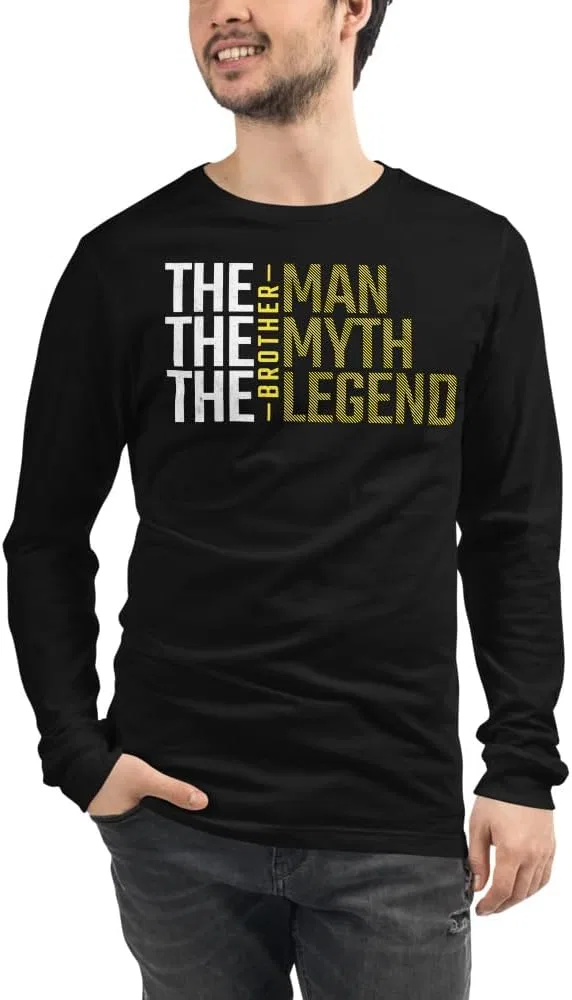 Мужская футболка с длинным рукавом Legendary Brother, Black