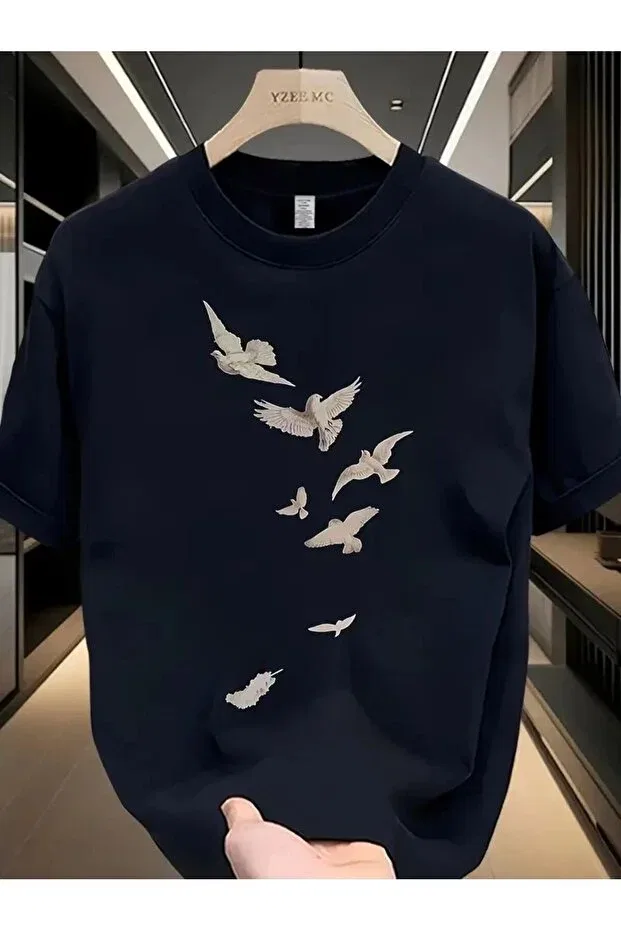 Мужская футболка с принтом Free Birds Printed Vexor, Black