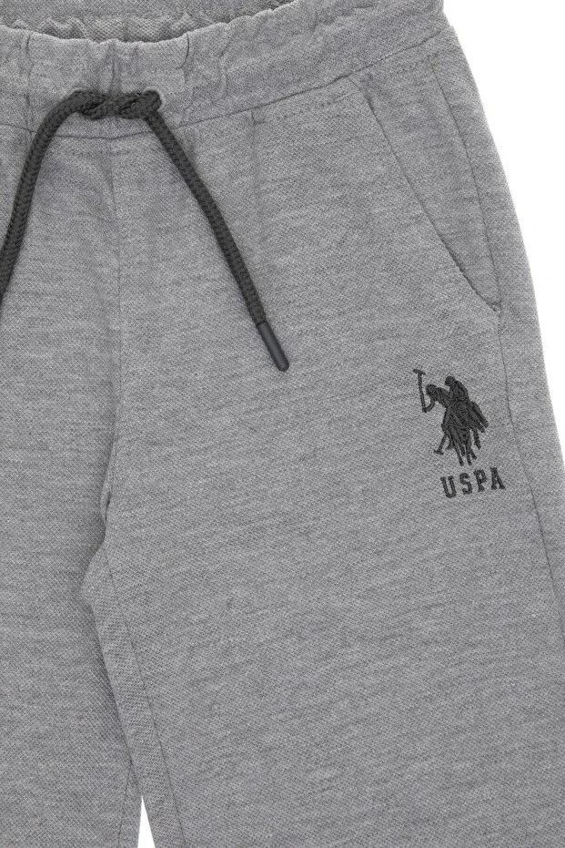 Детские шорты для мальчиков с длинной штаниной U.S. Polo Assn., Gray Melange — фото 3